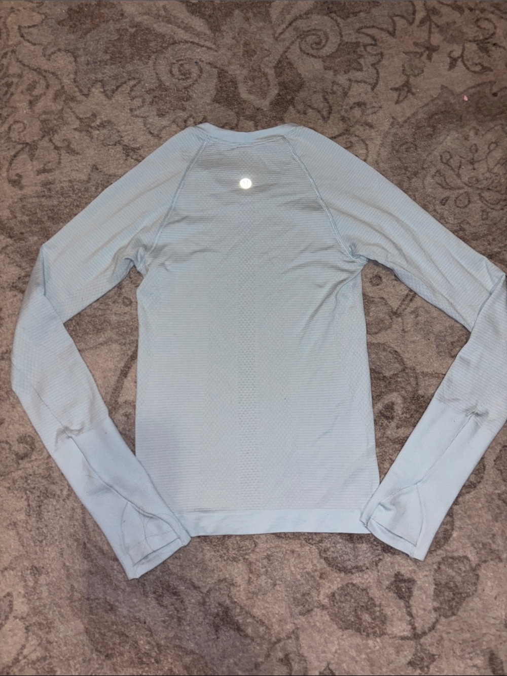 lululemon athletica light blue long sleeve top - Picture 3 of 4